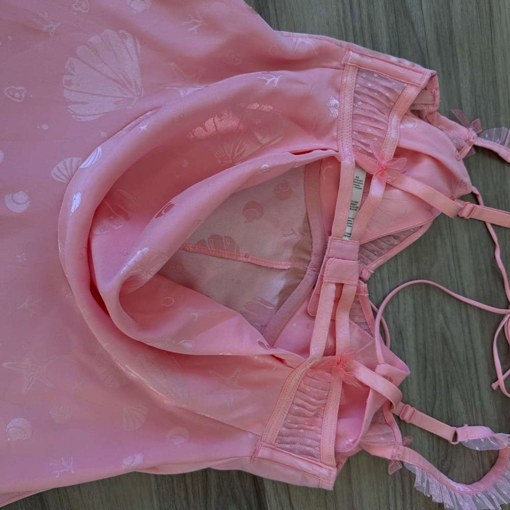 For Love And Lemons Pink Satin Chemise - Picture 6 of 6
